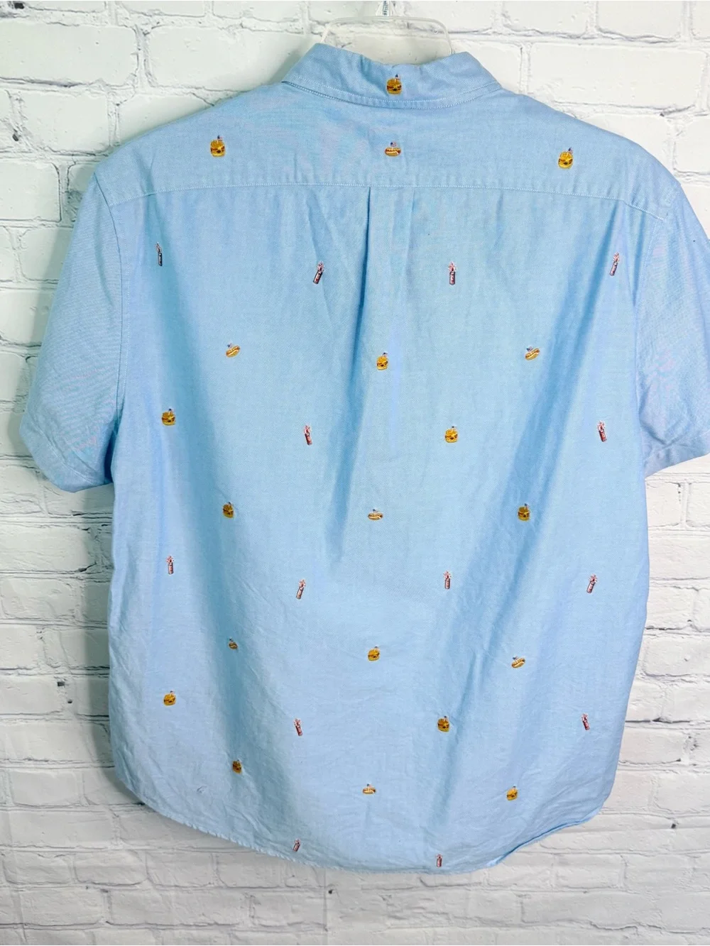 J. CREW Patriotic Blue Button Down Pima Cotton Shirt XL